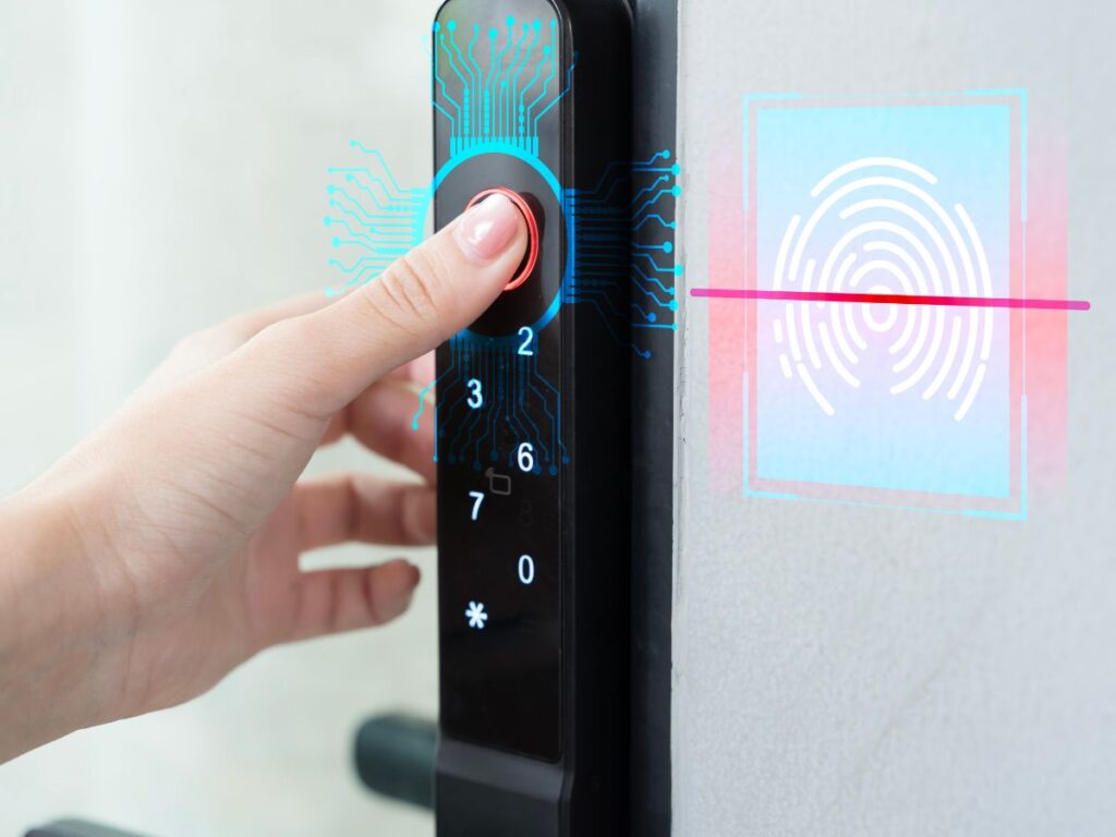 Fingerprint unlock on a smart lock for keyless home entry